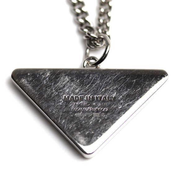 PRADA Prada Silver 925 Symbol Necklace 1JC799 13.6g 69.5cm Unisex - Picture 3 of 8